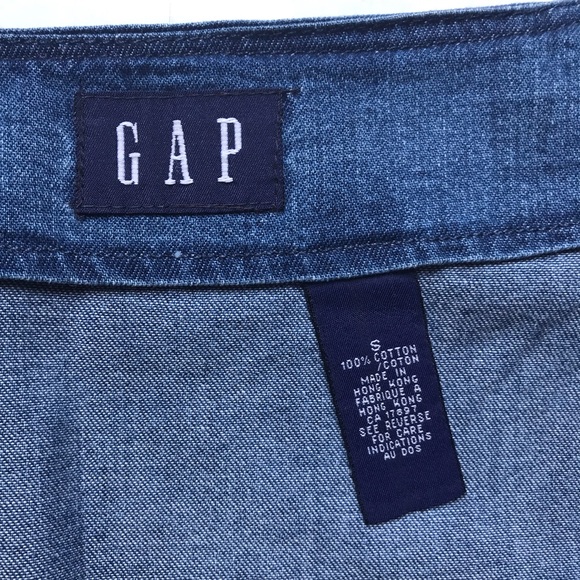 Vintage GAP Wrap Mini Skirt Size Small Blue - Picture 9 of 10